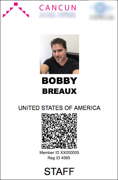 An example of a badge created by the Sneaker Badge/QR plugin.